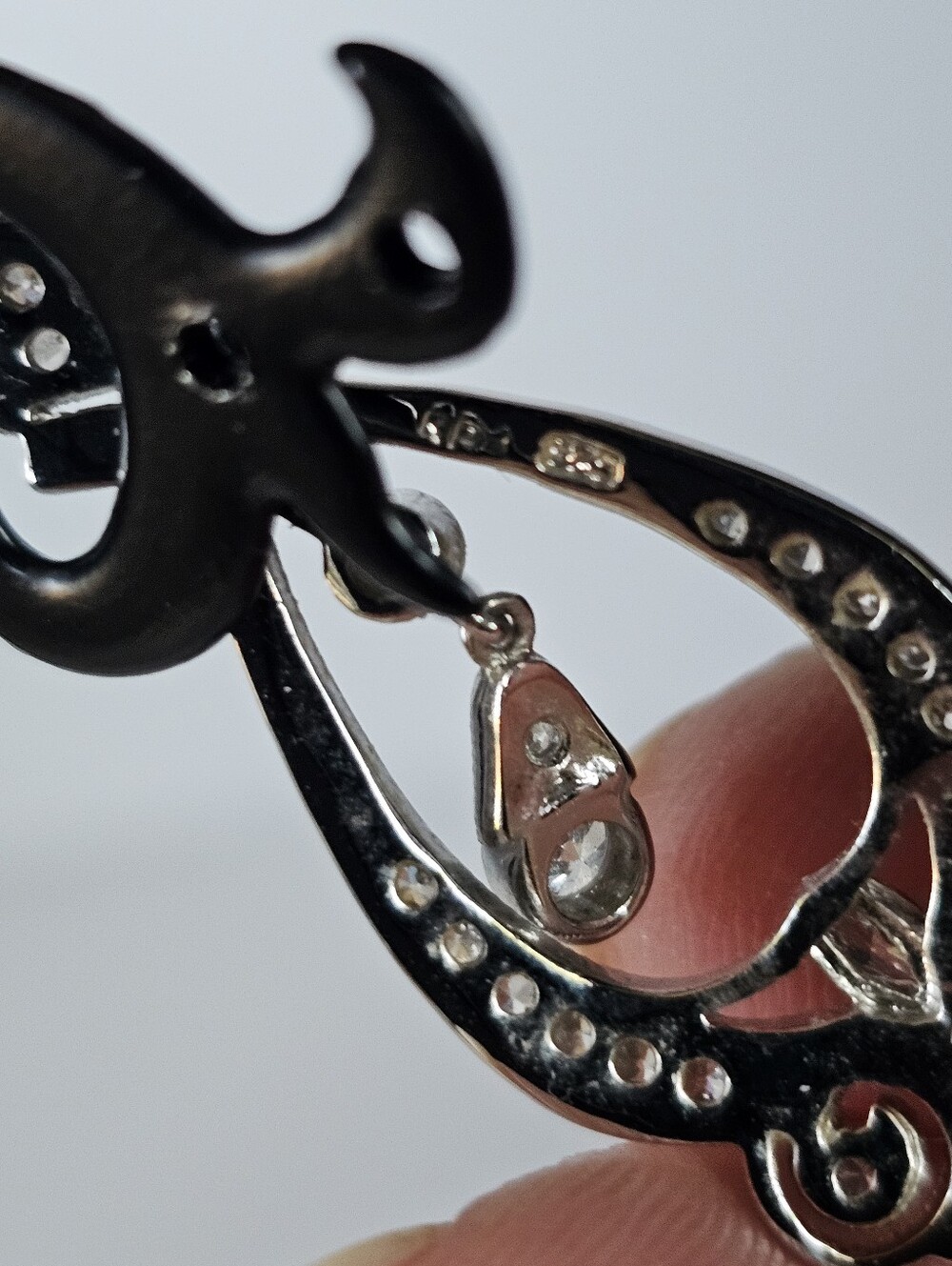 Edwardian Openwork Filigree Drop Earrings  Sterling Silver! - Picture 6 of 6